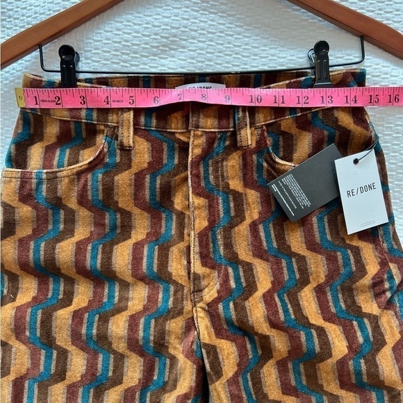 RE/DONE 70's Velvet bootcut in Retro stripe size 26 NWT - Picture 10 of 16